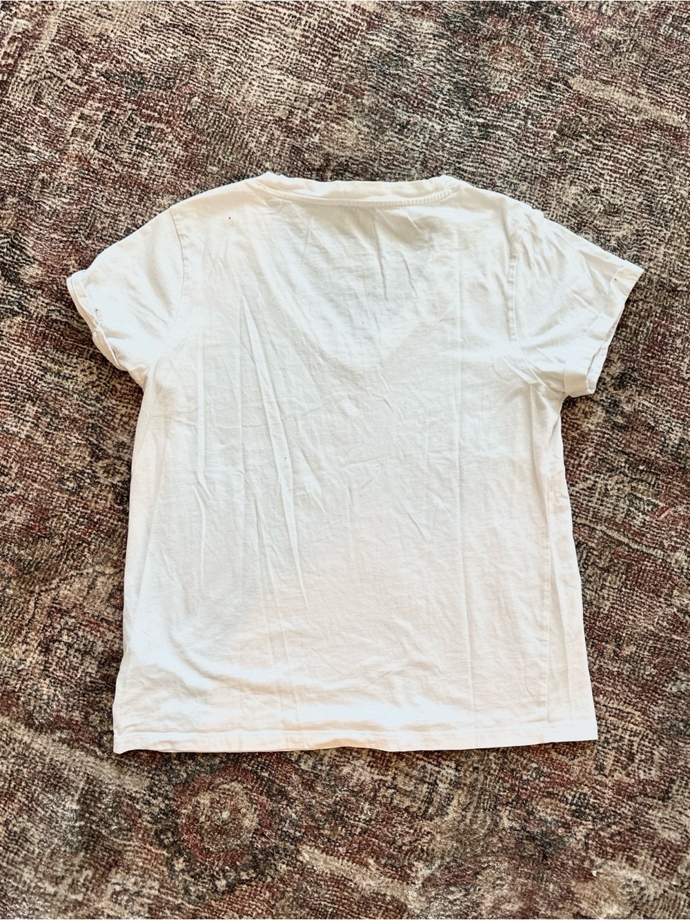 NWOT Reiss Basic White Cotton V Neck Tee Size Medium Casual Closet Staple Cozy - Picture 4 of 5